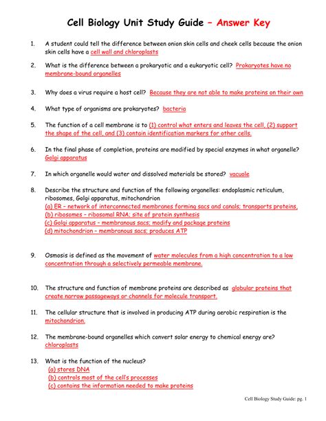 biology selection study guide answers