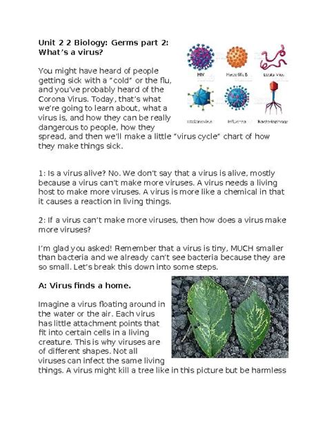 Biology Viruses Answer Key