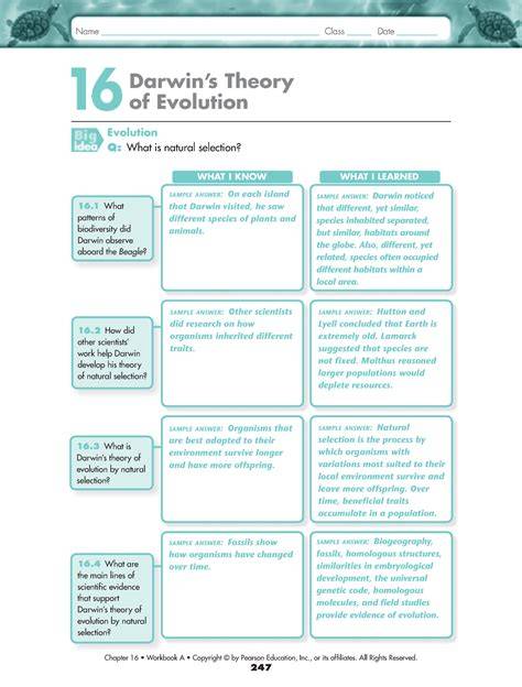 biology workbook section 16 evolution of populations