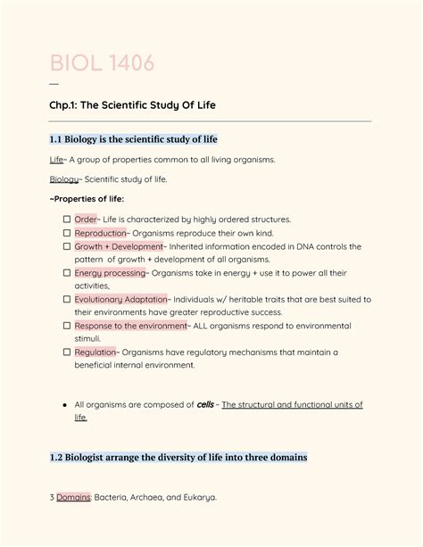 Download Biology 1406 Study Guides 
