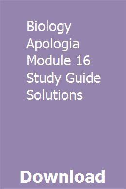 Read Online Biology Apologia Module 16 Study Guide 