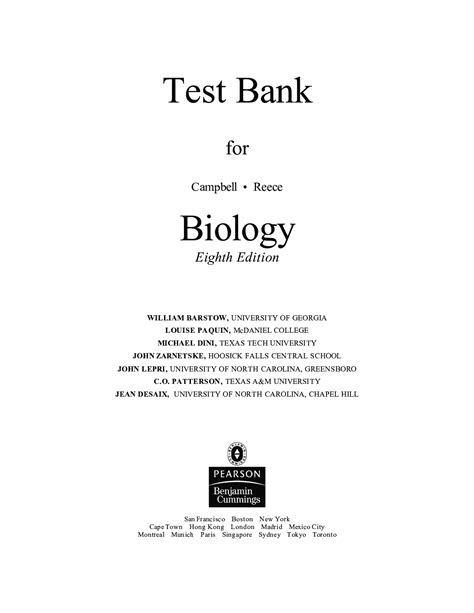 Download Biology Campbell 8Th Edition Test Bank 1 