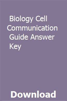 Download Biology Cell Communication Guided Answers 