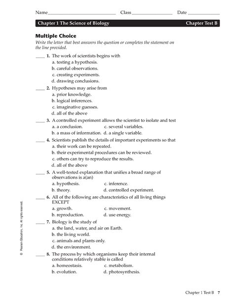 Full Download Biology Chapter 1 Assessment Answers 