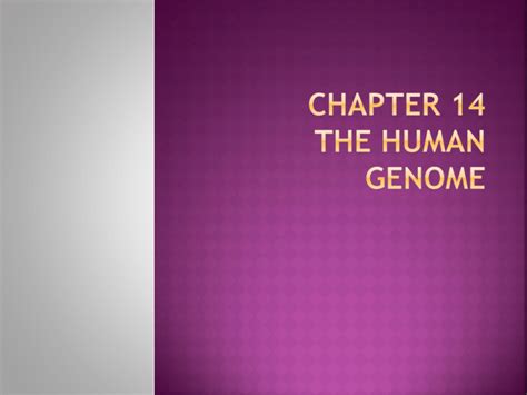 Read Biology Chapter 14 The Human Genome 
