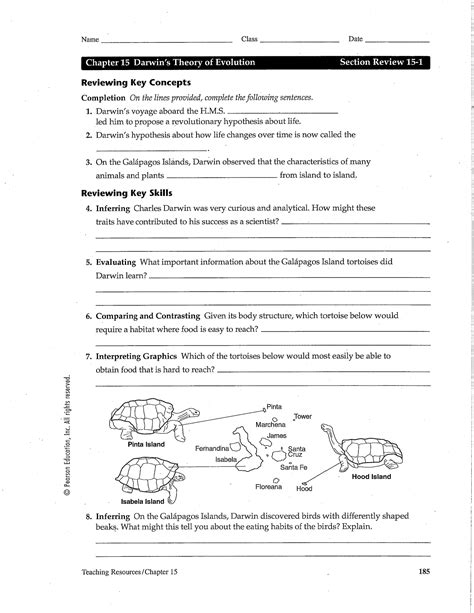 Read Online Biology Chapter 15 Darwin S Theory Of Evolution Vocabulary Review Crossword Puzzles 