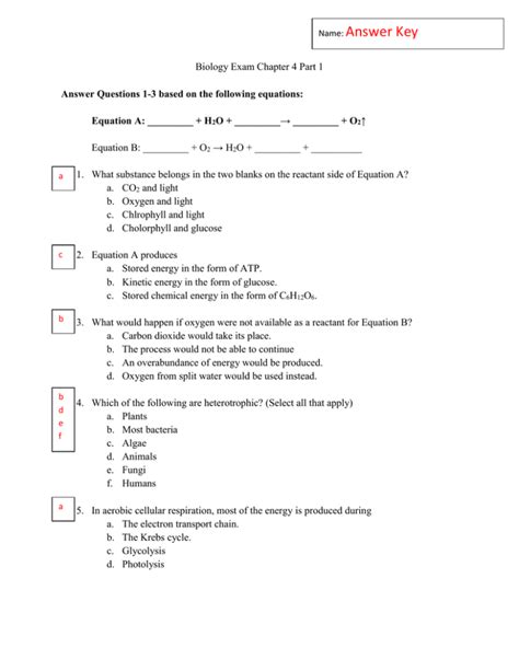 Read Biology Chapter 4 Test Answers 
