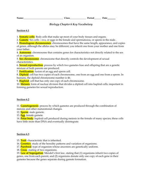 Download Biology Chapter 6 Review Answers 