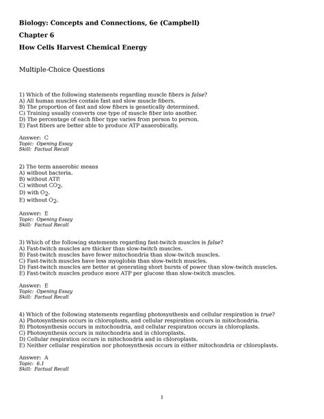 Read Online Biology Concepts And Connections 6Th Edition Study Guide Answers 