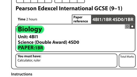 Download Biology Edexcel Paper 1Br January 2014 