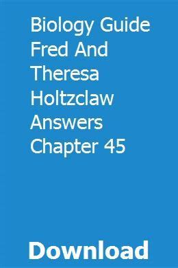 Read Online Biology Guide Answers Fred And Theresa Holtzclaw 