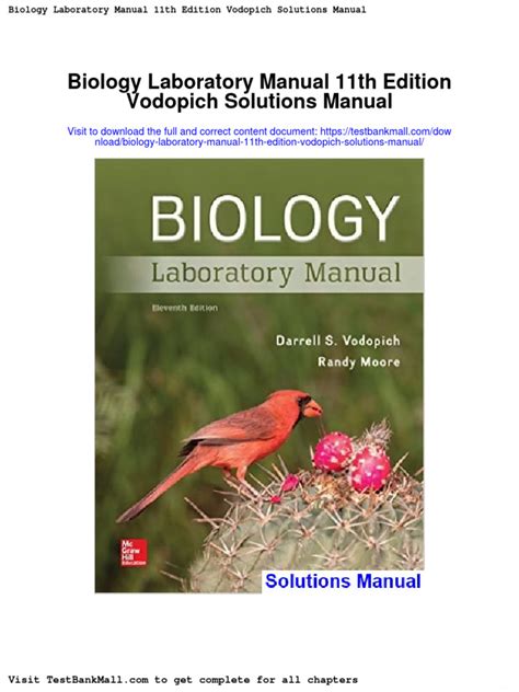 Full Download Biology Laboratory Manual 11Th Edition Answers 