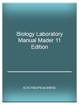 Read Biology Laboratory Manual 11Th Edition By Mader 