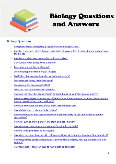 Download Biology Questions And Answers For High Schools 