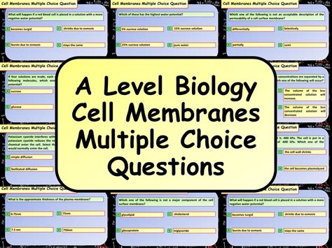 Download Biology Questions Cell Membrane Multiple Choice 
