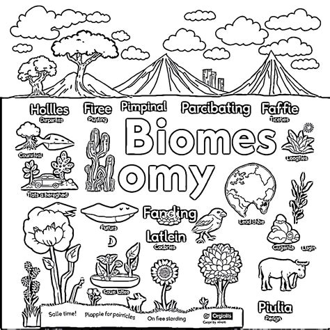 Biome Coloring Sheets