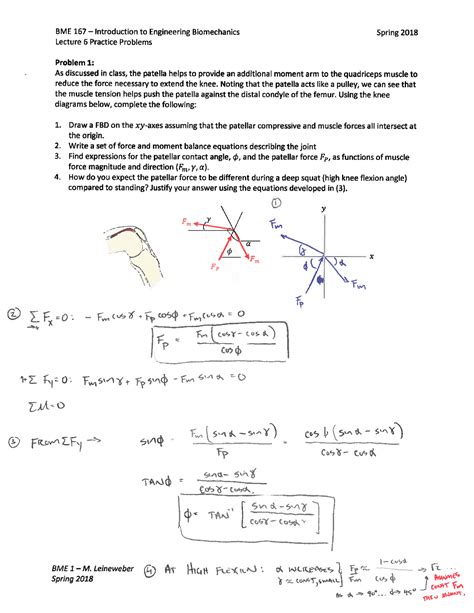 biomechanics sample problems and solutions