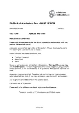 Read Online Biomedical Admissions Test Bmat Test Specification Lumc 