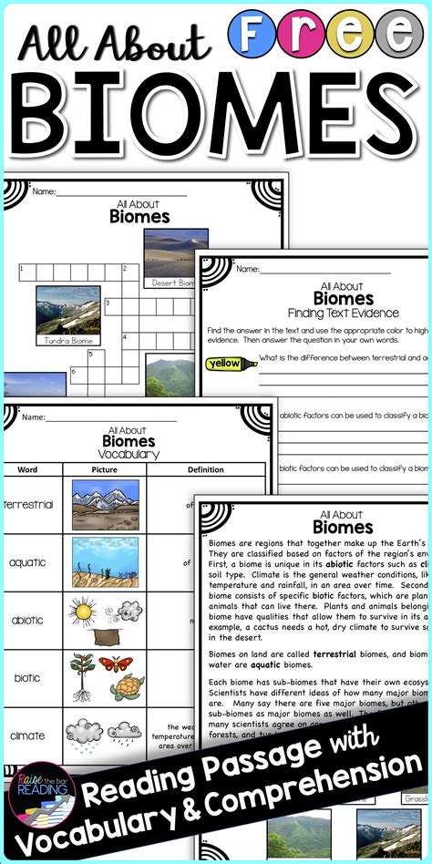 Biomes Reading Comprehension Worksheets English Worksheets Land Land Biome Worksheet - Land Biome Worksheet