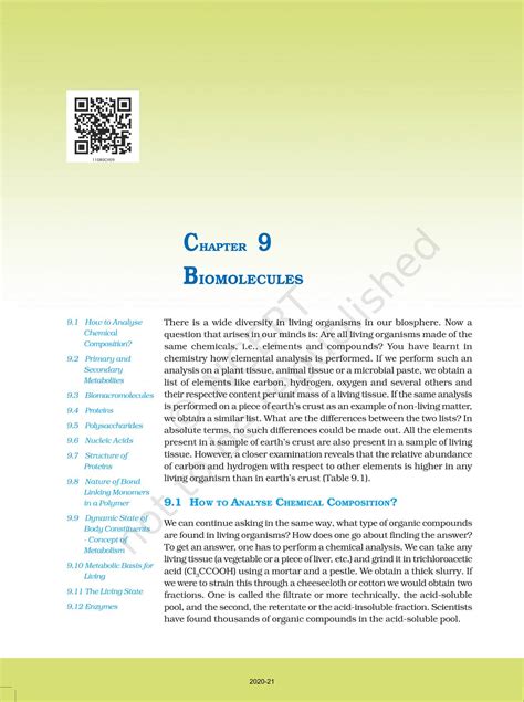 Biomolecules Class 11 Ncert Pdf