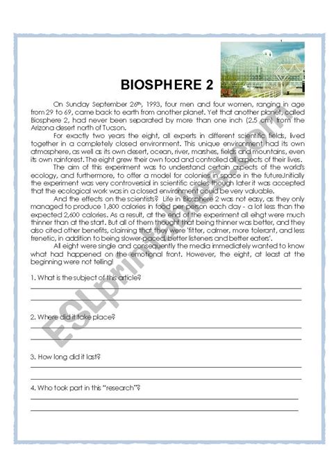 Biosphere Tests Amp Worksheets All Grades Biosphere Worksheet Answers - Biosphere Worksheet Answers