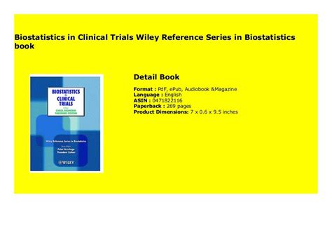 biostatistics in clinical trials wiley reference series in biostatistics