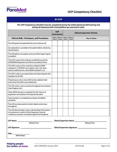 bipap competency for nurses