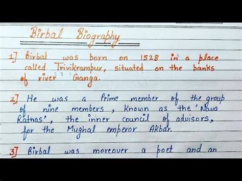 birbal biography template