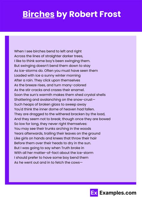 Birches Robert Frost Meaning
