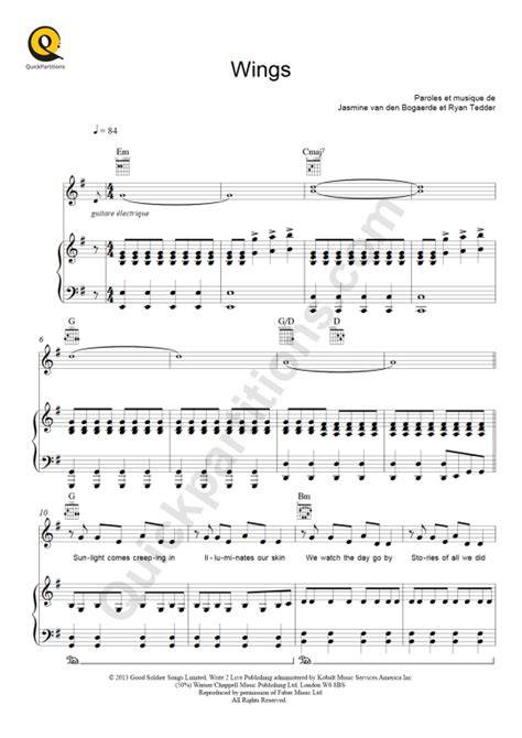 birdy wings sheet music