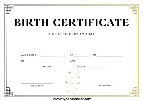 birth certificates template