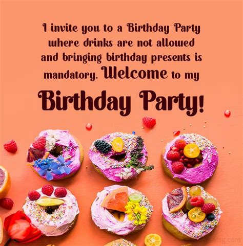 Birthday Invitation Message For Friends