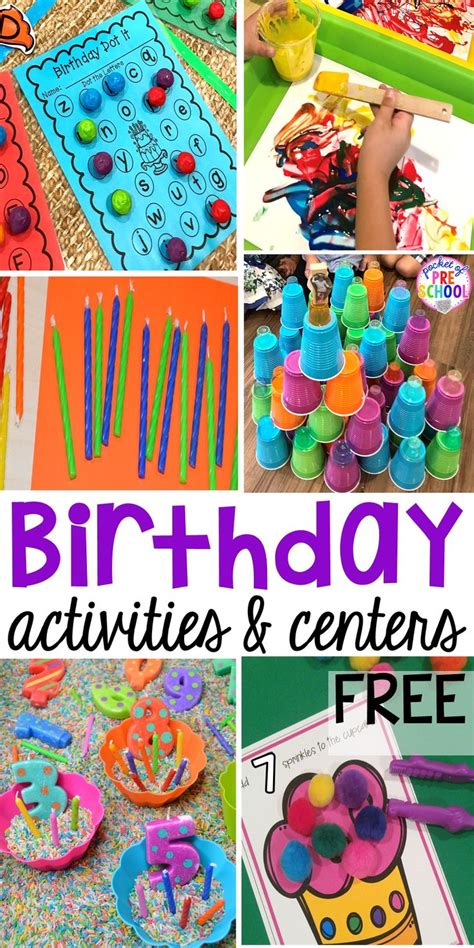 Birthday Themed Centers Amp Activities For Little Learners Birthday Kindergarten - Birthday Kindergarten