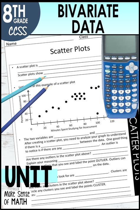 Bivariate Data Worksheets 8th Grade   Smarter Balanced Sample Items 8th Grade Math Target - Bivariate Data Worksheets 8th Grade