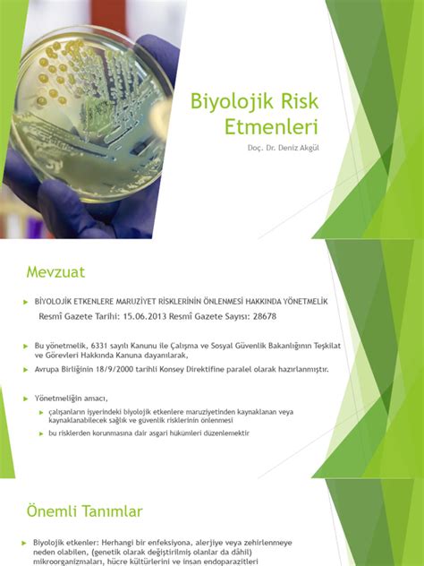 biyolojik risk etmenleri pdf