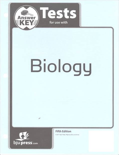 bju biology test answer key 4th edition