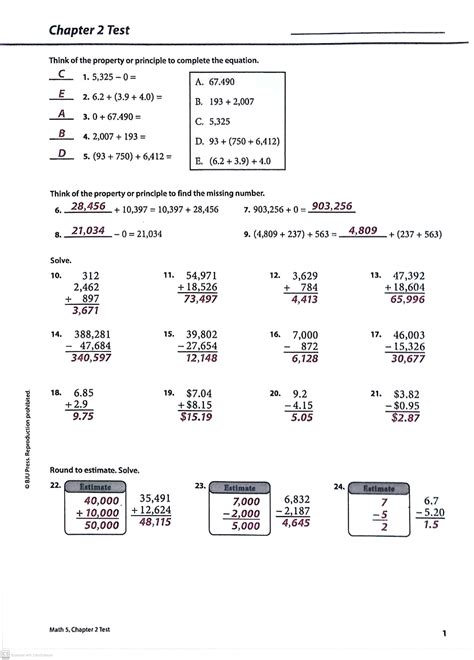 Bju Press Math 5 Answer Key