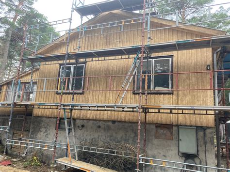 blästring av träfasad