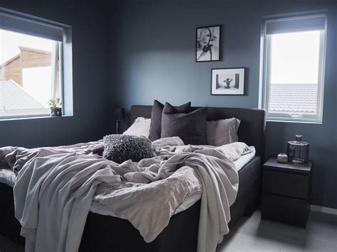 blå inredning sovrum