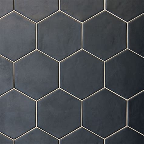 Black And White Hexagon Floor Tile