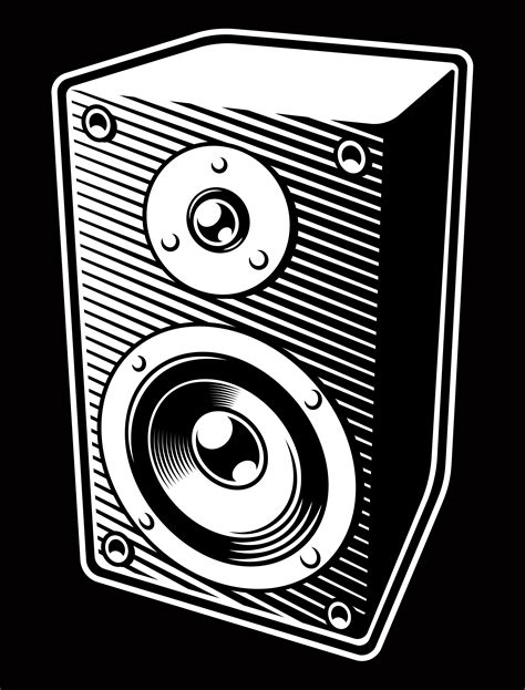 Black And White Speaker Logo