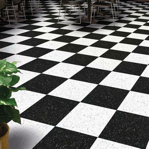 Black And White Vinyl Flooring Tiles