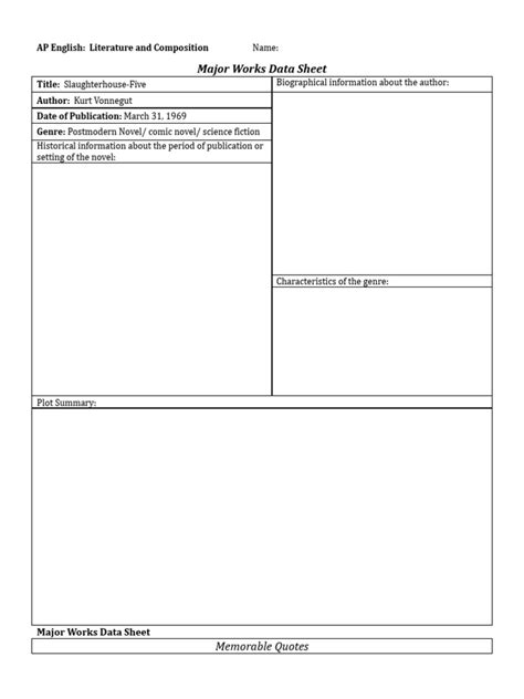 black boy major works data sheet