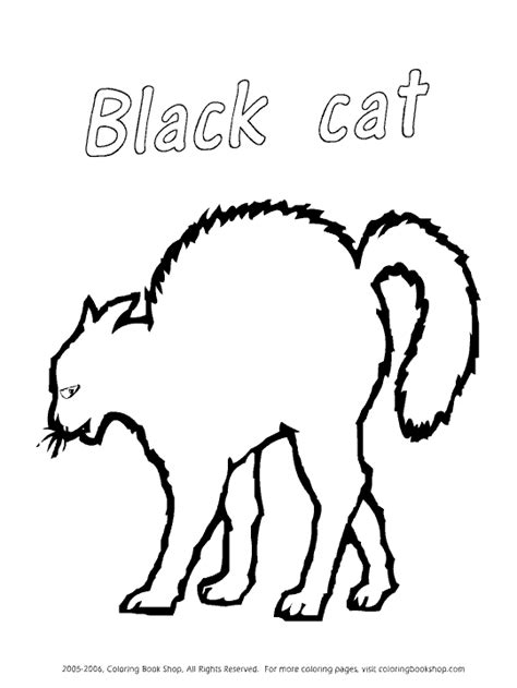 Black Cat Coloring Pages At Getcolorings Com Free Black Cat Coloring Page - Black Cat Coloring Page