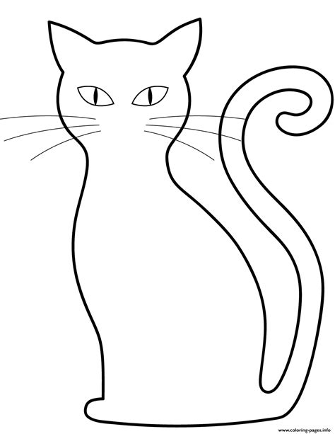 Black Cat Coloring Pages Free Printable Pictures Black Cat Coloring Page - Black Cat Coloring Page