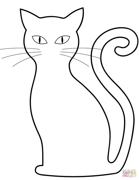 Black Cat Printables World Of Printables Black Cat Coloring Page - Black Cat Coloring Page