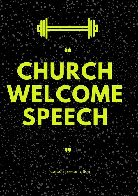 Black Church Welcome Speeches