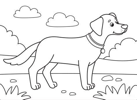 Black Lab Coloring Pages Coloring Nation Black Lab Coloring Page - Black Lab Coloring Page