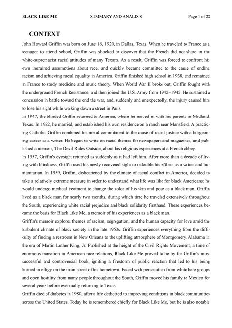 Black Like Me Summary