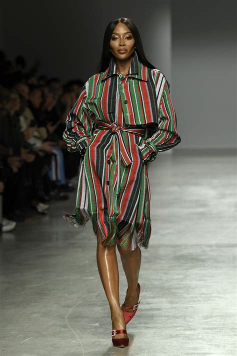 black runway models in a line